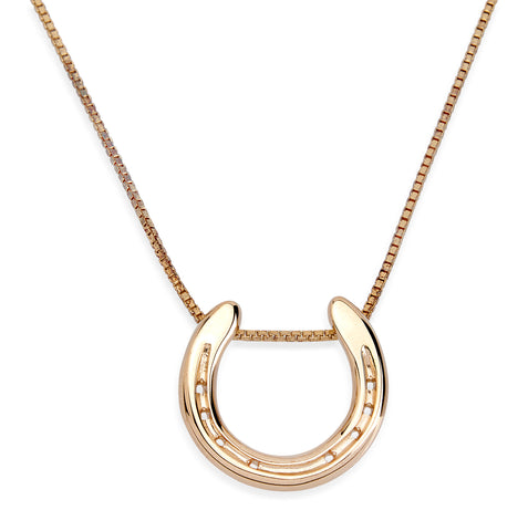 Eventer Shoe Necklace, 14k Gold - Rusty Brown