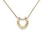 Plain Stamped Roadster Necklace, 14k Gold - Rusty Brown
