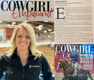 Our Owner Erin Baayen in Cowgirl Empowered Section of Cowgirl Magazine