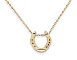 Plain Stamped Roadster Necklace, 14k Gold