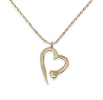 Nail Heart Necklace, 14k Gold