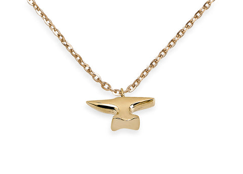 Anvil Necklace, 14k Gold