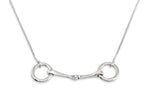 Large O-Ring Snaffle Bit Necklace - Hinged, Sterling Silver