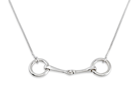 Large O-Ring Snaffle Bit Necklace - Hinged, Sterling Silver