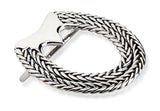 Double Braided Bar Shoe Buckle, Sterling Silver