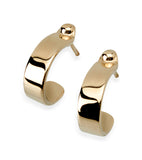 Oxbow Stirrup Earrings, 14k Gold - Rusty Brown