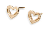 Shoe Heart Earrings, 14k Gold - Rusty Brown