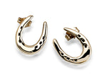 Arab Toe Weight Earrings - Post, 14k Gold - Rusty Brown