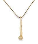 Crooked Nail Necklace, 14k Gold - Rusty Brown