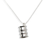 Rusty Barrel Necklace, Sterling Silver - Rusty Brown