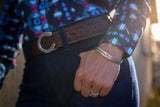 Braided Bracelet, Sterling Silver - Rusty Brown